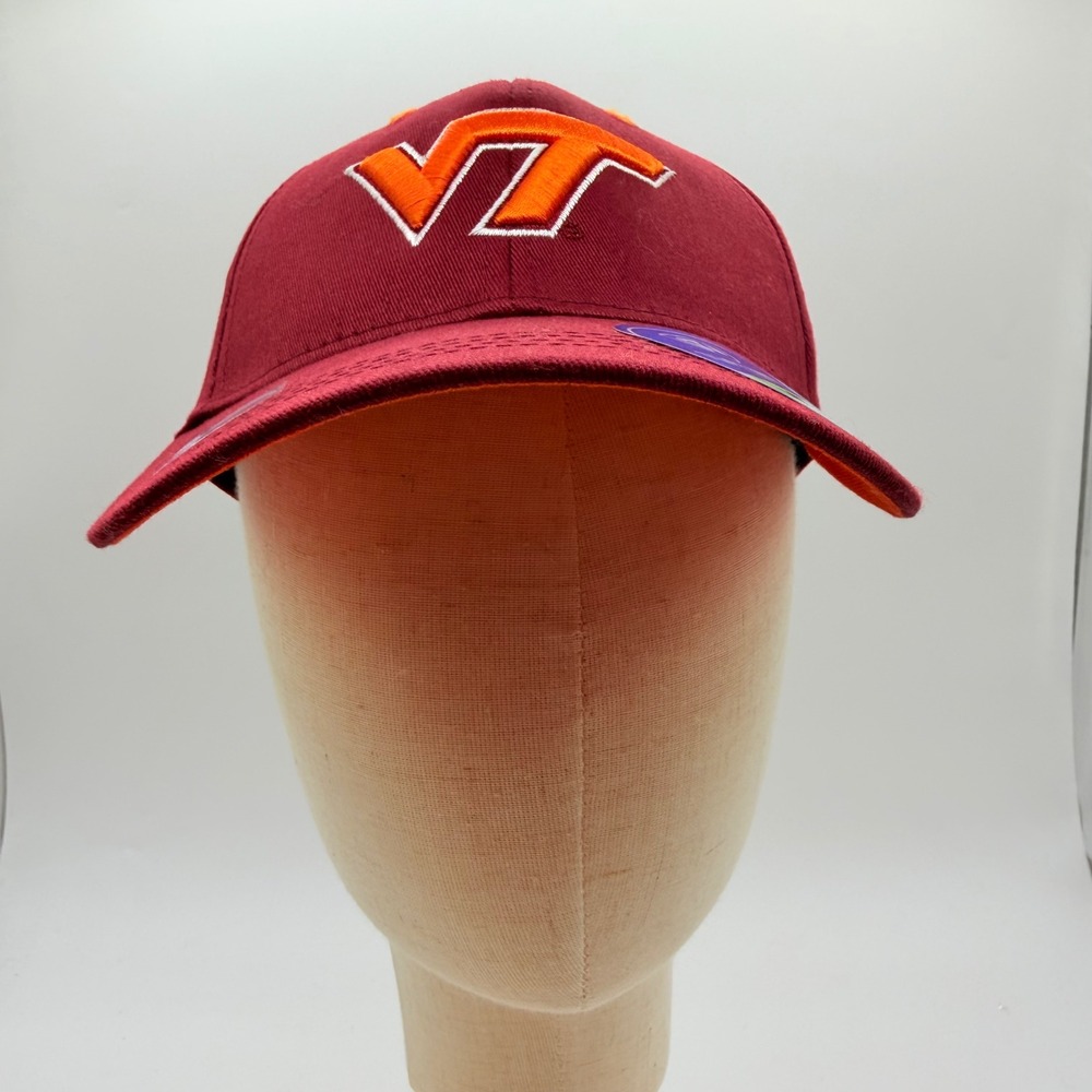 Top of the World Virginia Tech Hokies Youth One-Fit Hat Maroon Orange NEW